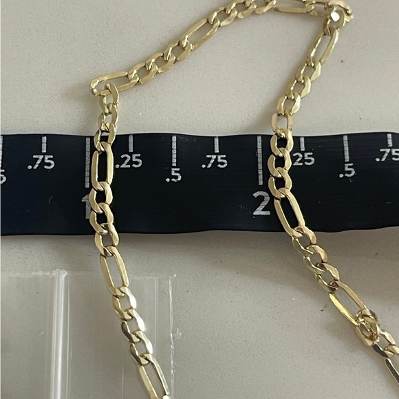 Solid 14k Gold Figaro Necklace - Picture 7 of 8